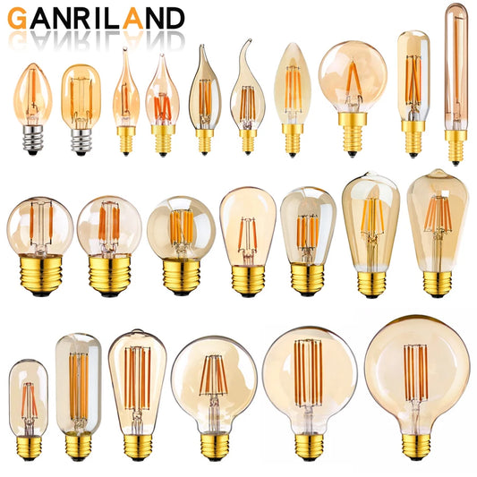 E14 E27 LED Bulb 220V Dimmable Vintage LED Filament Light Bulbs T22 1W Retro Incandescent Decoration Led Lighting Lamp Ampoule