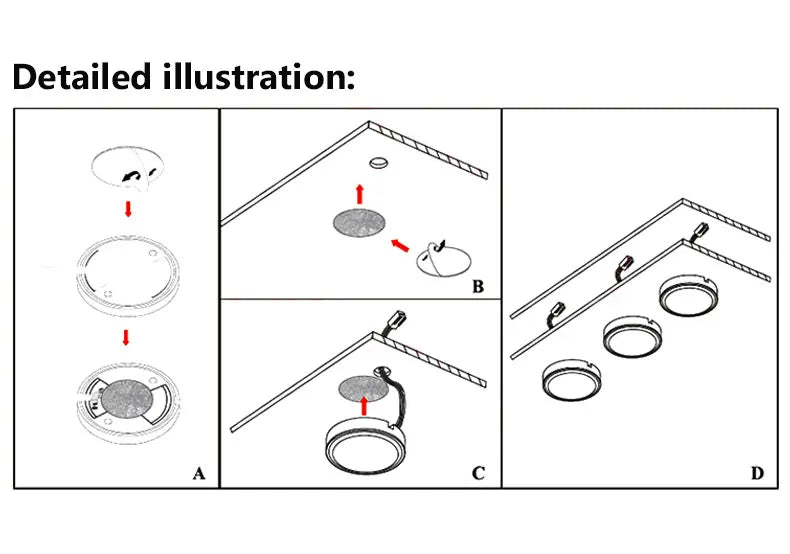 1/3/6pcs LED Cabinet Light 3W 5W DC12V 24V Cupboard Lamp Indoor Lighting for Under Kitchen Cabinet Home Wardrobe Showcase Decor