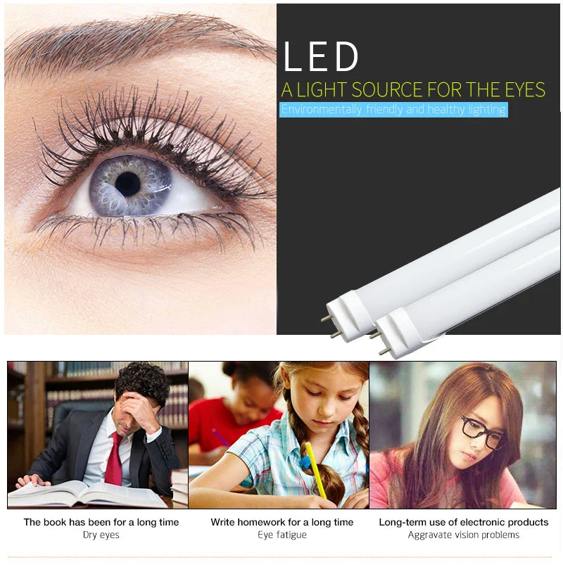 T8 LED Tube Lights 1ft 1.5ft G13 Bin pin LED Lamps  85-265V Warm white