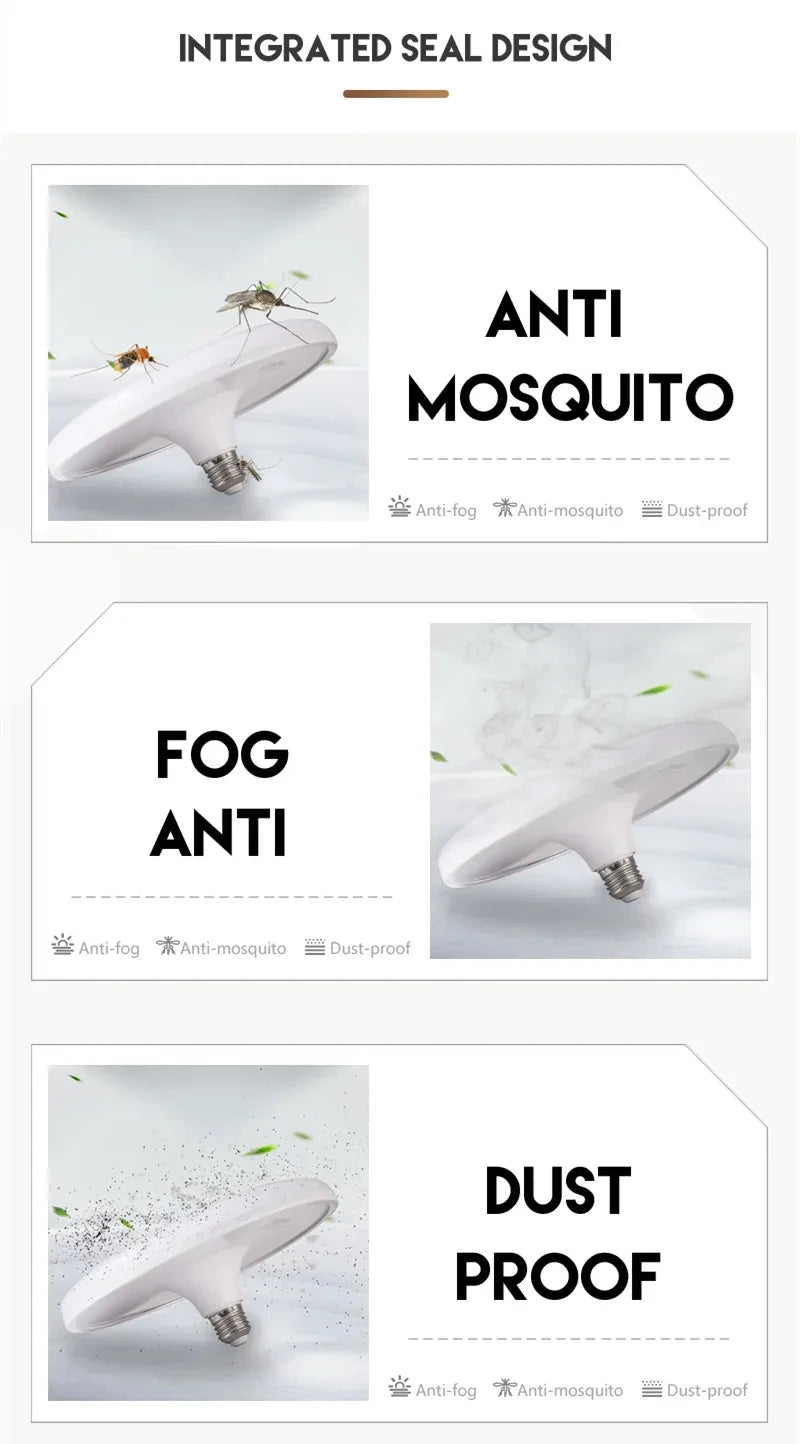 1PC 220V LED Bulb E27 Base Household Energy Saving Lamp 20W 30W 40W 60W 100W Indoor Lighting Flying Saucer Light Ampoule E27