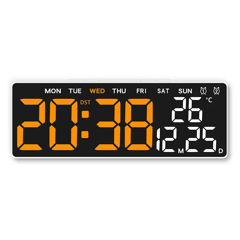 Digital Led Alarm Clock Temperature Date and Week Display Table Clock Night Mode Brightness Adjustable Electronic Alarm Clocks