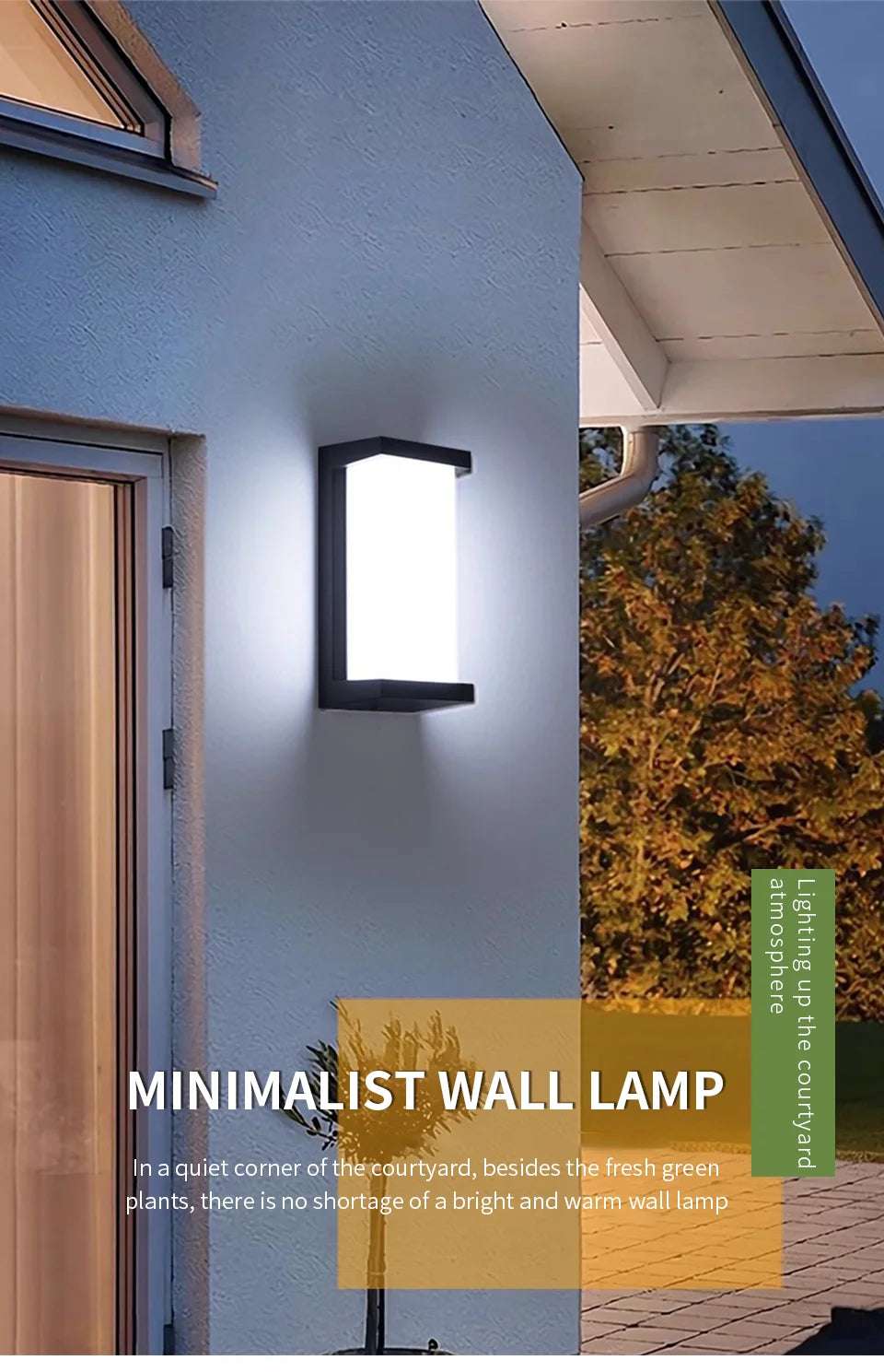 LED Outdoor Wall Light PIR Motion Sensor Wall lamp AC110V 220V Waterproof Modern Indoor Home Balcony Porch Garden Decoration