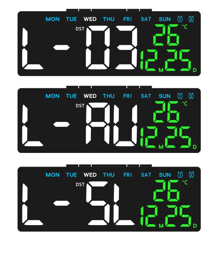 Digital Led Alarm Clock Temperature Date and Week Display Table Clock Night Mode Brightness Adjustable Electronic Alarm Clocks