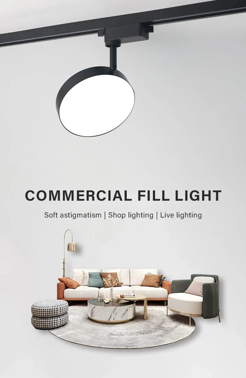 2 Wires Set LED Track Light AC220V-240V 12w 18W 24W Black Aluminum Track Lighting Rail Spot Led For Home Kitchen Clothing Shop