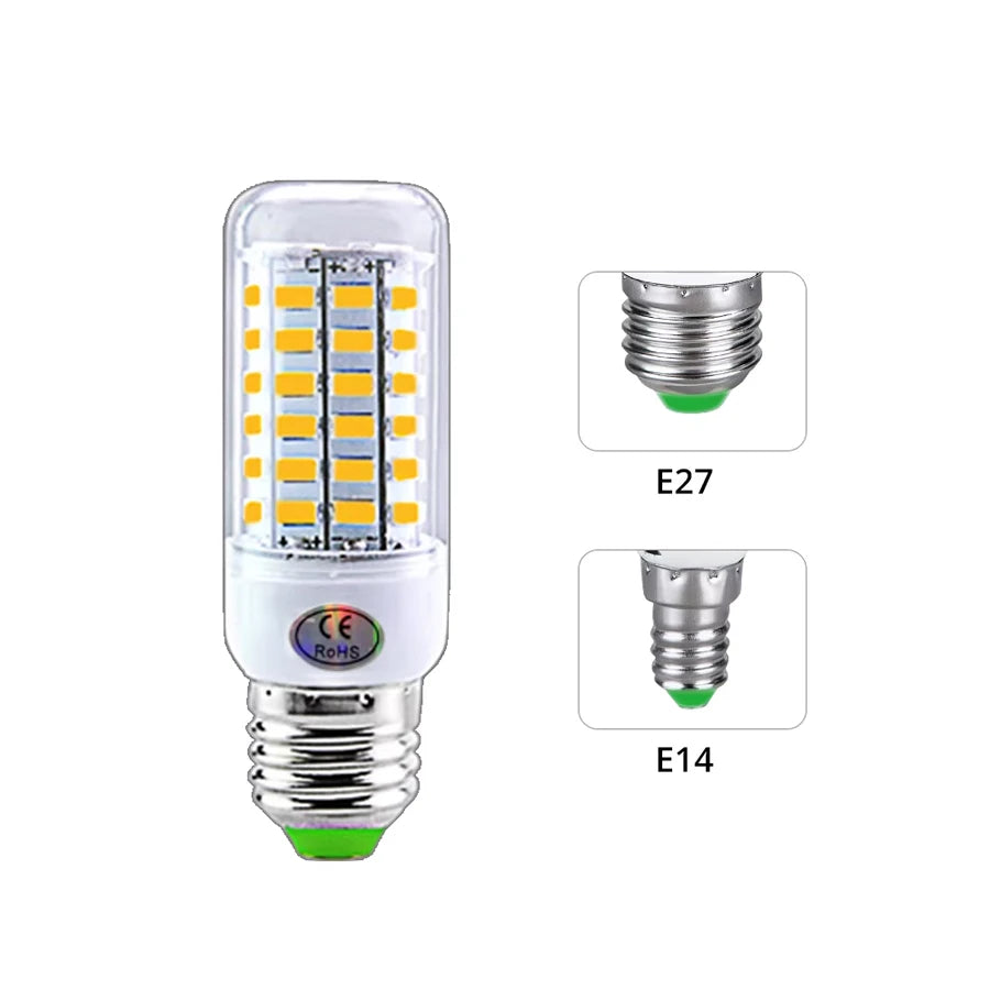 E27 LED Lamp E14 LED SMD 5730 220V Corn Light Bulbs 24 36 56 72LEDs Lamparas LED Chandelie For Home Decoration Ampoule Led Light