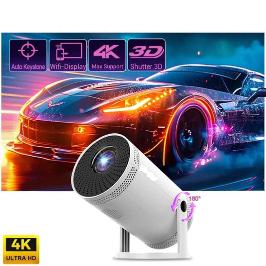 Projecteur de Cinéma Maison HOT FY300 - Support 4K, Dual Wifi6, Luminosité 260 ANSI et Rotation Flexible 180°