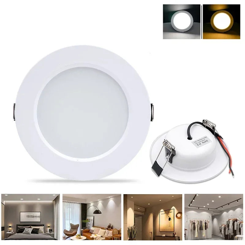 1-10pcs Led Recessed Downlight AC 220V Led Decoration Round Ceiling Lamp 3W 5W 7W 9W 12W 15W LED Spot Light FOR Indoor Lighting
