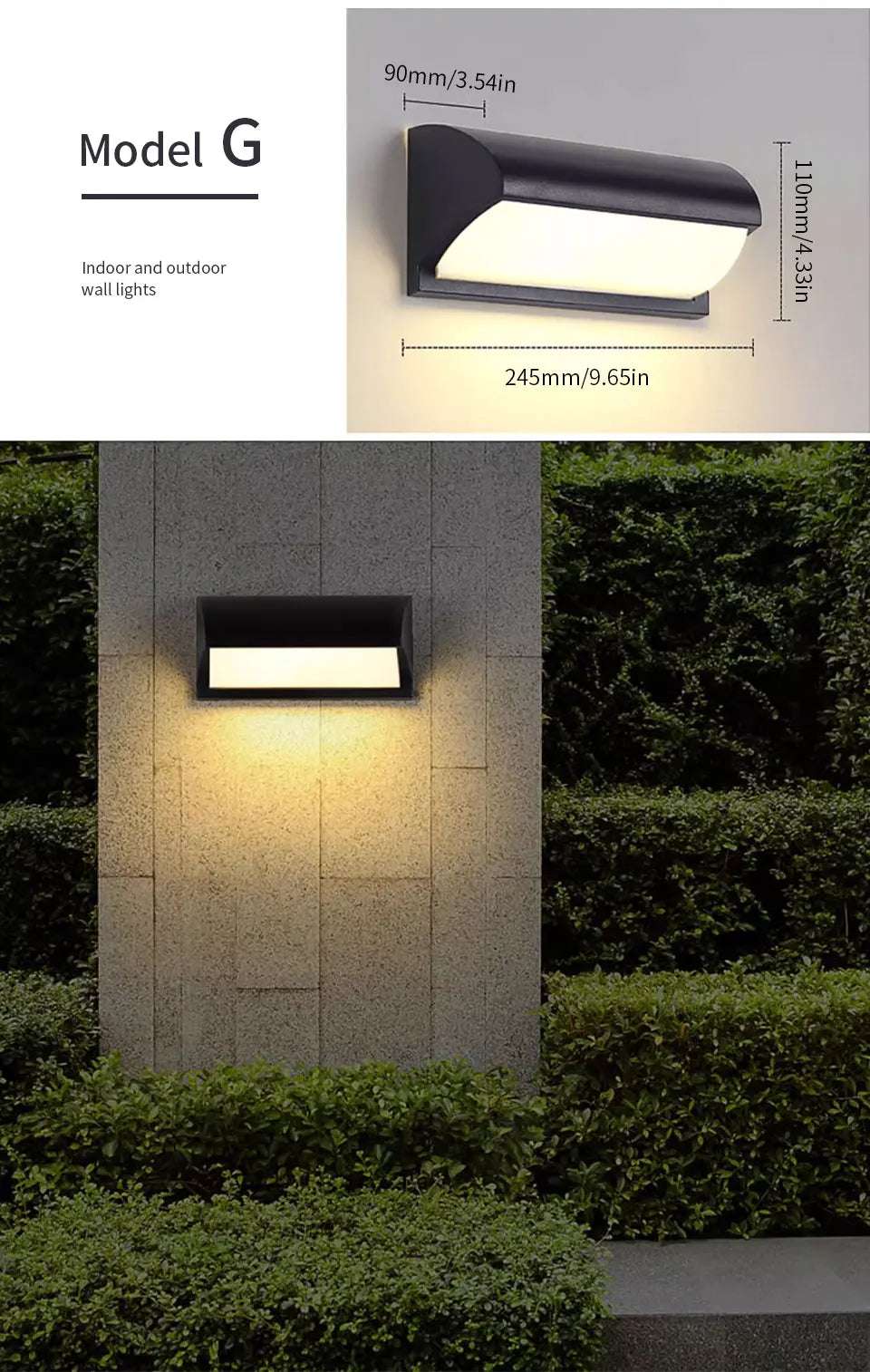 LED Outdoor Wall Light PIR Motion Sensor Wall lamp AC110V 220V Waterproof Modern Indoor Home Balcony Porch Garden Decoration