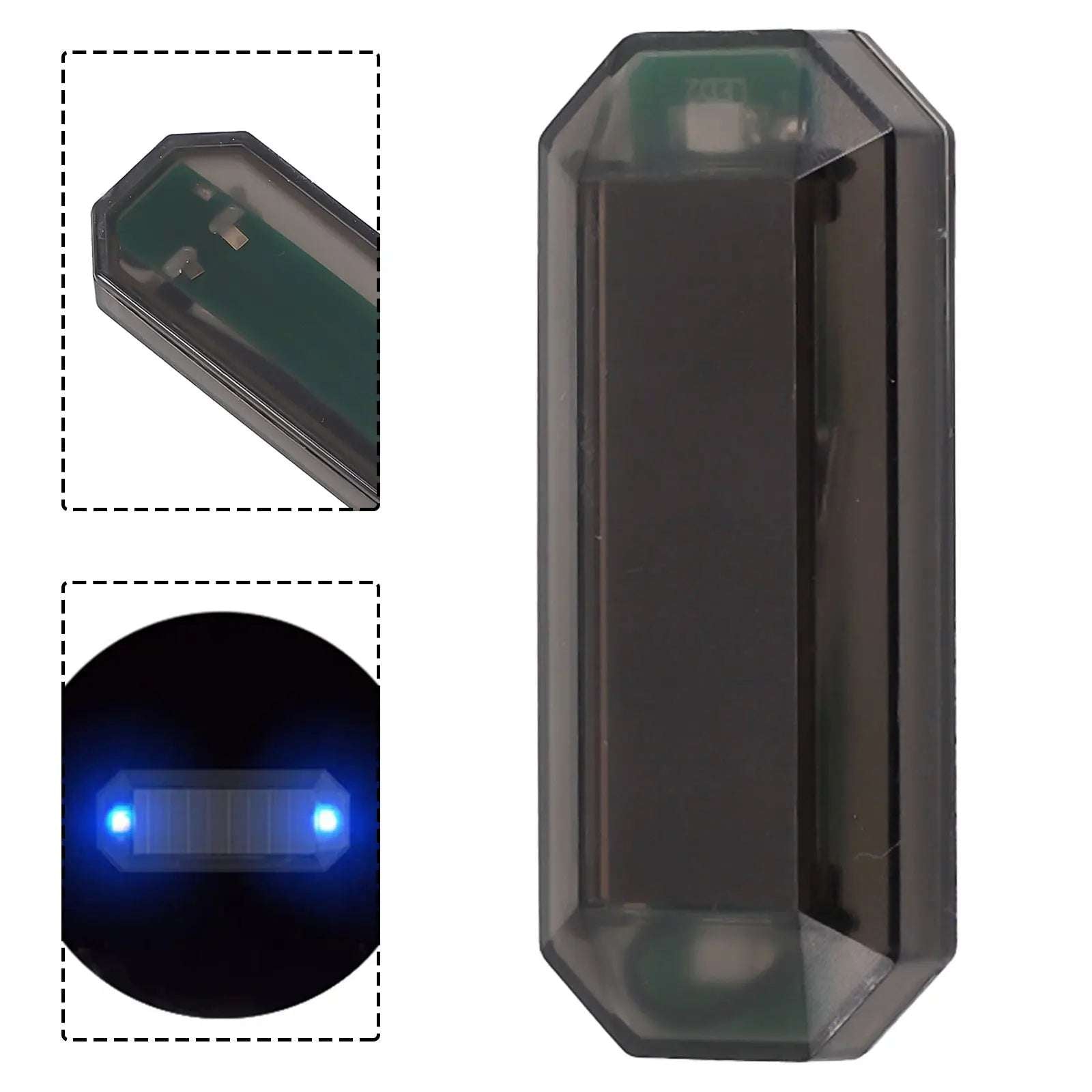 Mini LED Solar Power Car Warning Light Night Security Simulated Alarm Wireless Anti-Theft Caution Lamp Strobe Dummy Alarm Lamp