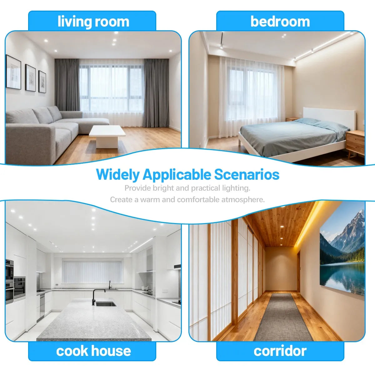 12PCS GU10 Dimmable Spot Bulbs 3W 9W 7W 5W Warm/Cool White 3000K 4000K 6000K LED Light Bulb GU10 Base  for Appliance Dimmable