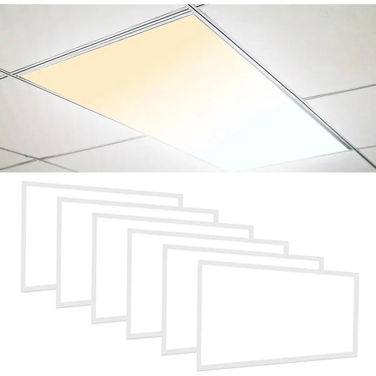2025 2x4 LED Flat Panel Light Drop Ceiling 0-10V Dimmable, 30/40/50W Selectable, 3000K 4000K 5000K Switchable, 120-277V, ETL Lis
