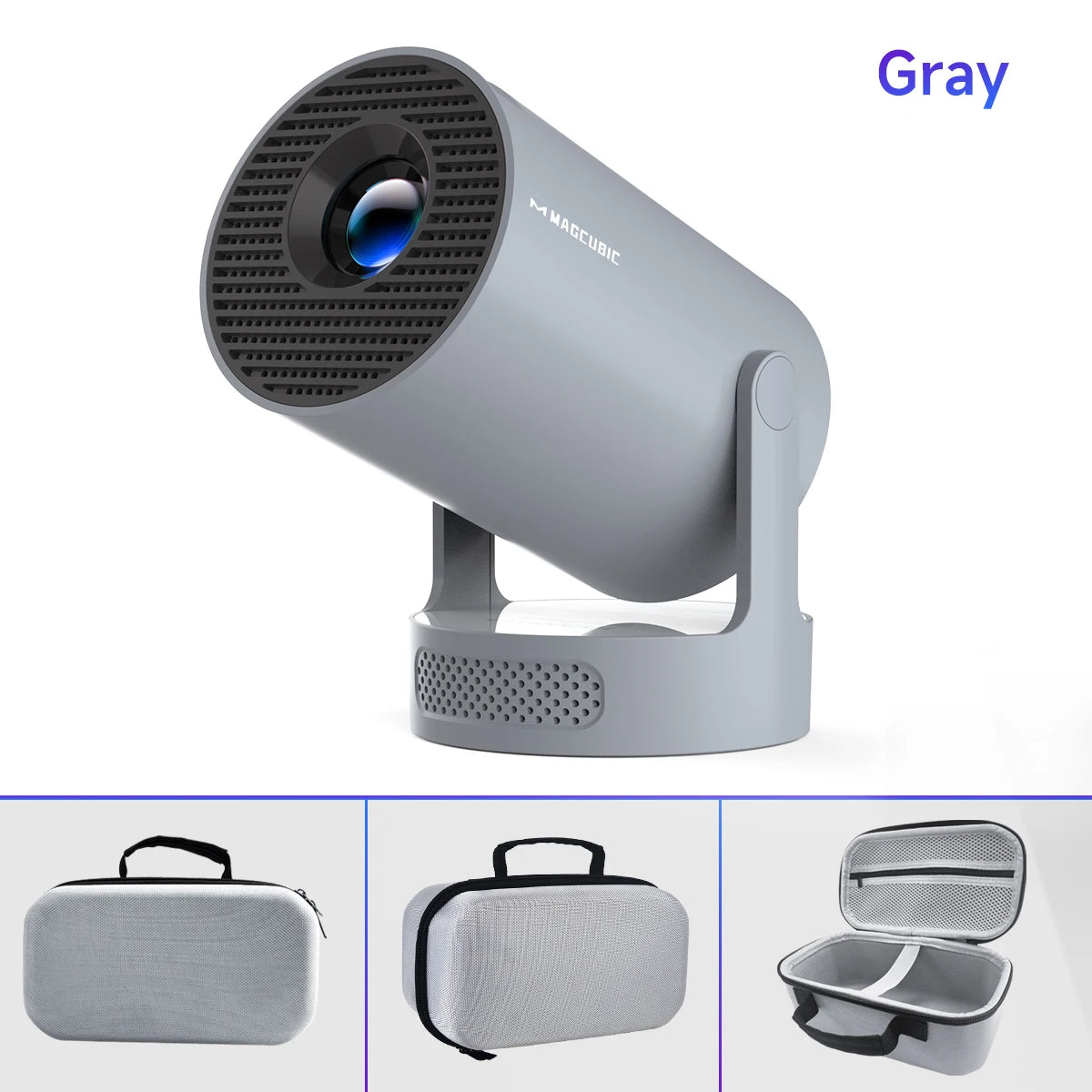 Magcubic Projector Android 11 4K 1280*720P HY300 Pro + Dual Wifi 260ANSI 180°flexible BT5.0 Cinema Outdoor Portable Projector