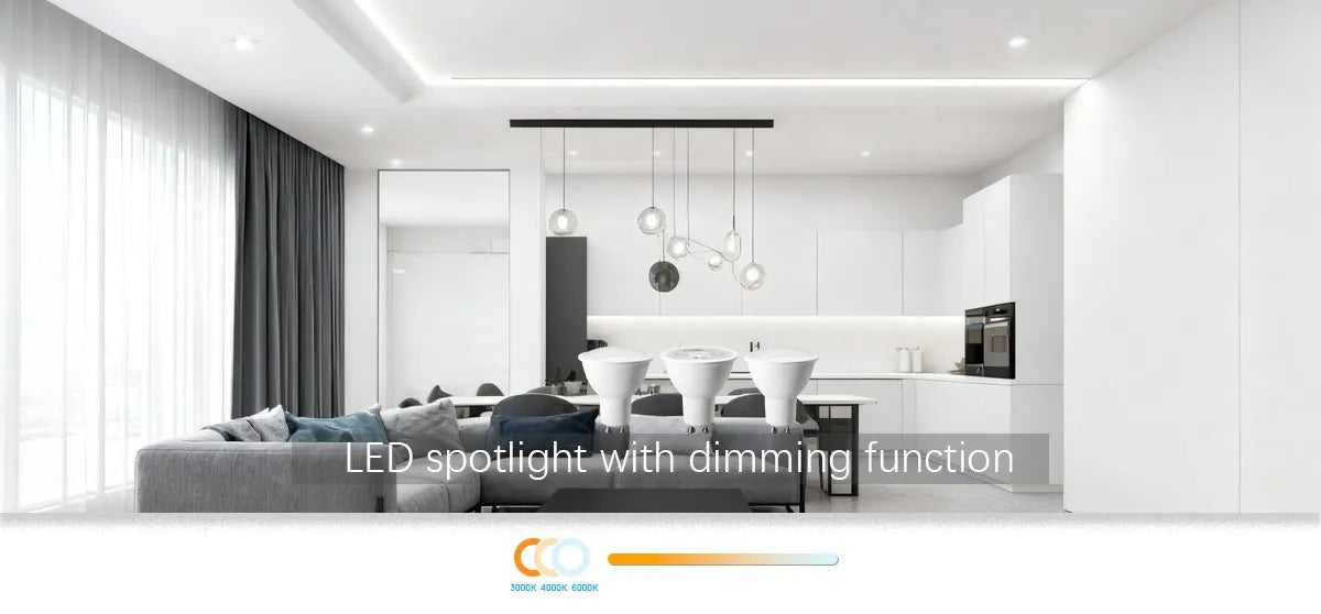 12PCS GU10 Dimmable Spot Bulbs 3W 9W 7W 5W Warm/Cool White 3000K 4000K 6000K LED Light Bulb GU10 Base  for Appliance Dimmable