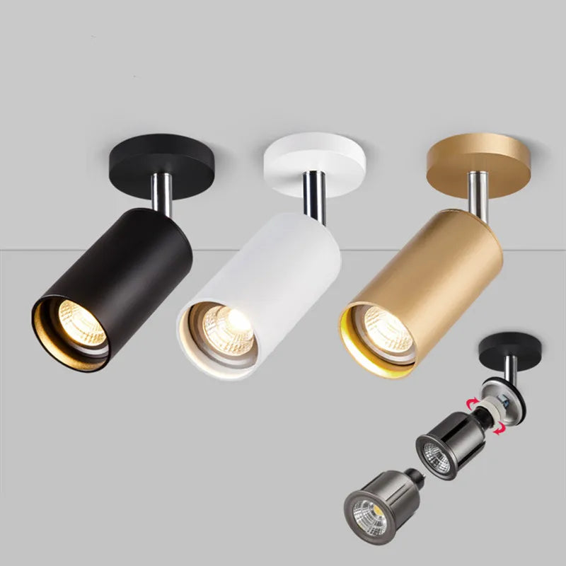 Dimmable LED downlight spot light 7w9W 12W Image wall retro wall lamp AC90V-260V ceiling lamp GU10 Indoor replaceable bulb