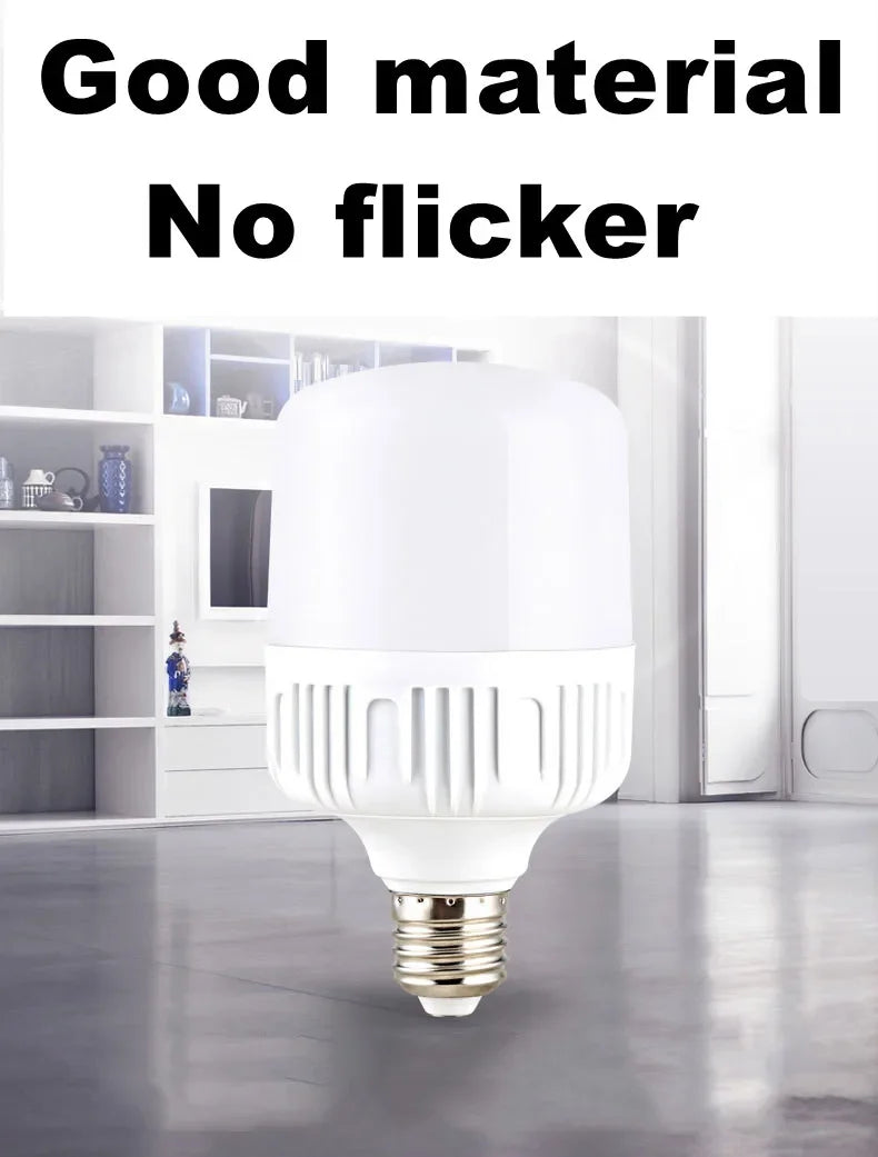100W E27 LED Screw Mouth Light 220V High Brightness Light Bulb White Light Eye Protection Non Flickering High Heat Dissipation
