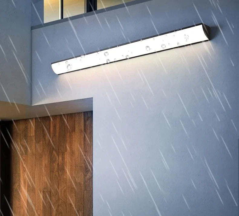 Minimalist Long Strip Outdoor Wall Lamp Exterior Wall Waterproof Modern LED Lighting Garden Villa Balcony Wall Washer  Dimmable