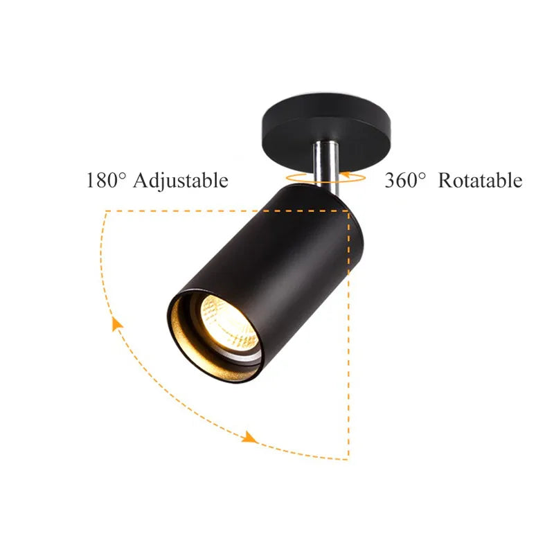 Dimmable LED downlight spot light 7w9W 12W Image wall retro wall lamp AC90V-260V ceiling lamp GU10 Indoor replaceable bulb