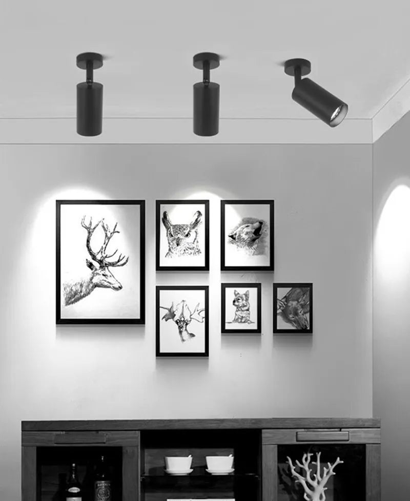 Dimmable LED downlight spot light 7w9W 12W Image wall retro wall lamp AC90V-260V ceiling lamp GU10 Indoor replaceable bulb