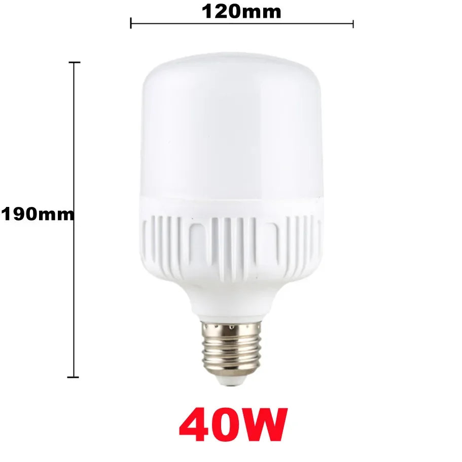 100W E27 LED Screw Mouth Light 220V High Brightness Light Bulb White Light Eye Protection Non Flickering High Heat Dissipation
