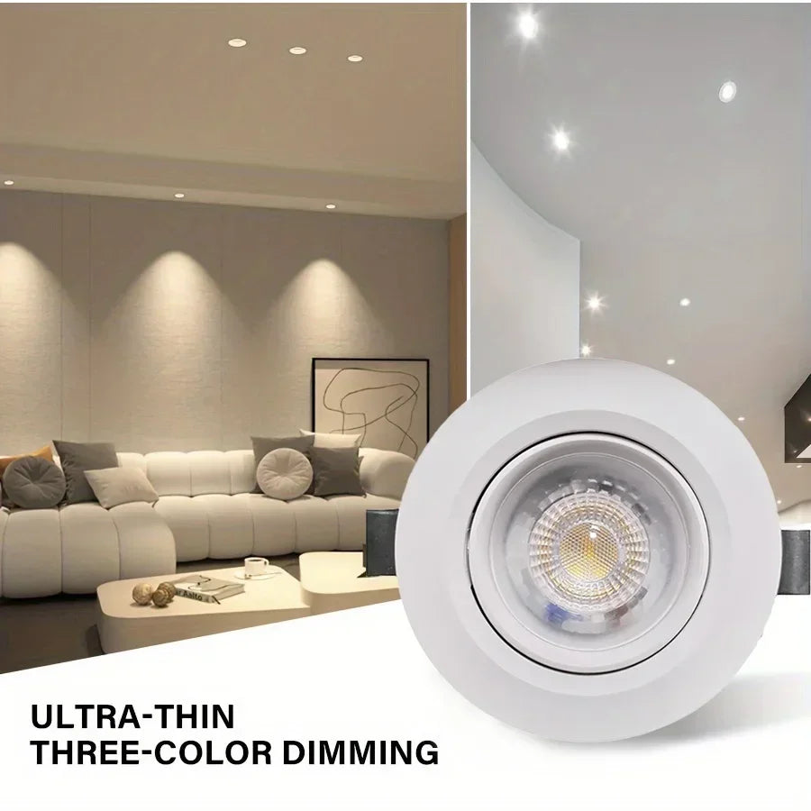 LED Recessed Downlight AC 200-240V 5W Spotlight Indoor Lighting Bedroom Living Room Corridor White Light Round Ceiling Lights