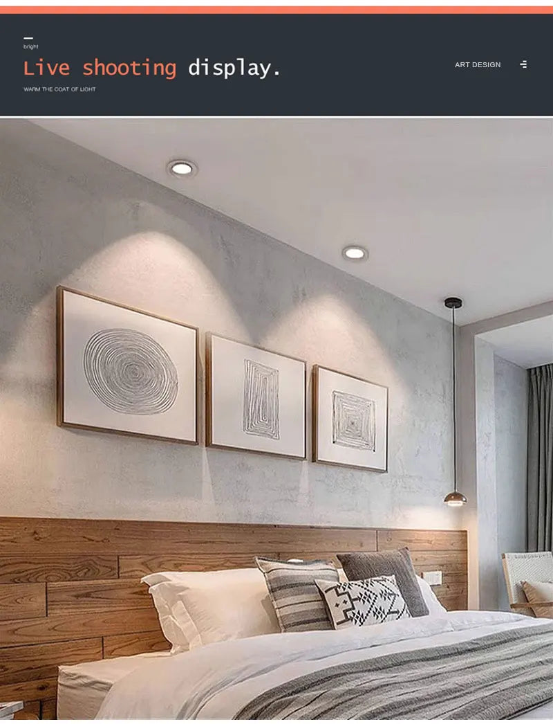 Ultrathin Led Downlight 7W 9W 12W 5W 3W 220V 110V Recessed Ceiling Light Round Square Panel Down Light Spotlight indoor Lighting