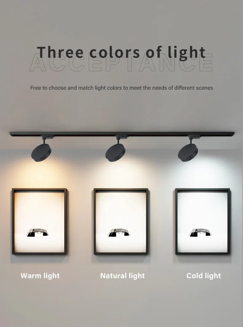 2 Wires Set LED Track Light AC220V-240V 12w 18W 24W Black Aluminum Track Lighting Rail Spot Led For Home Kitchen Clothing Shop