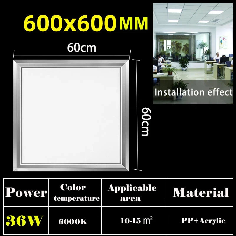 60cm Panel Led Ceiling Lights 70W Ultra-thin Led Panel Lamp for Home Decor Bedroom Indoor Lighting Square Ceiling Lamp Office