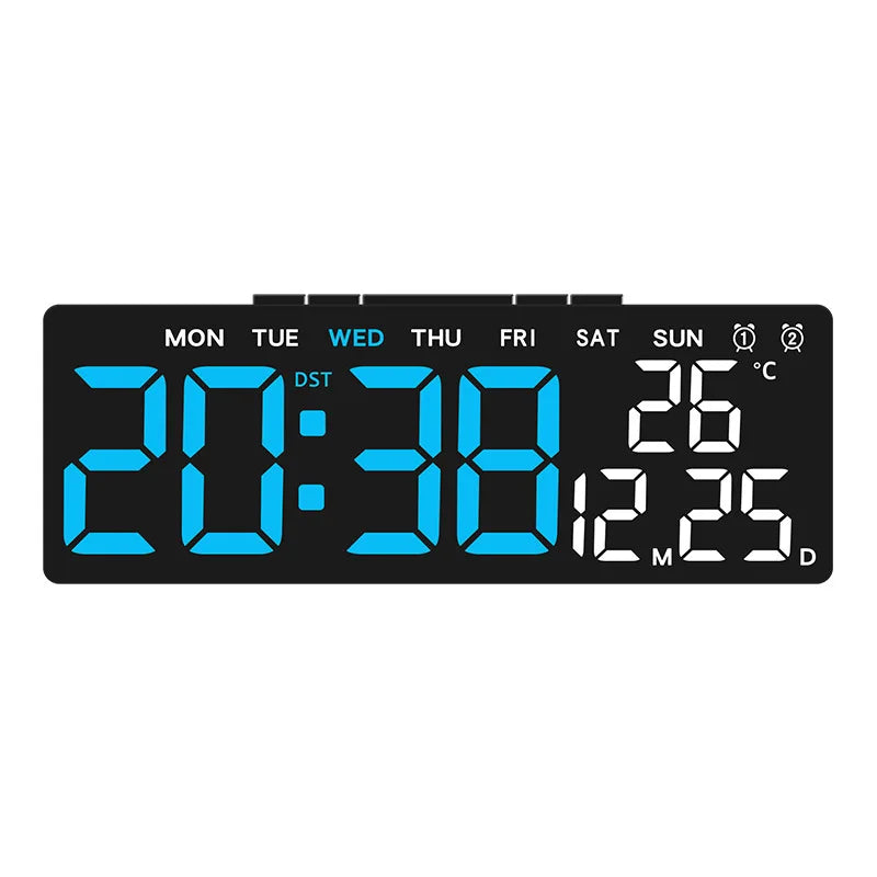 Digital Led Alarm Clock Temperature Date and Week Display Table Clock Night Mode Brightness Adjustable Electronic Alarm Clocks