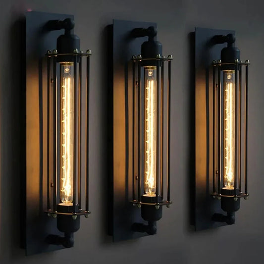 Retro Vintage Edison LED E27 Long Strip Wall Lamp Modern Corridor Vintage Industrial  Filament Home Decoration Indoor Light