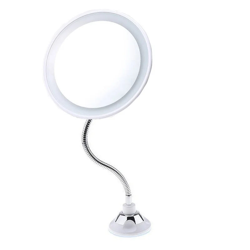 10X LED Mirror Makeup Mirror Flexible Mirror illuminated Magnifying Vanity Mirrors with Light Make up Miroir Bathroom Mirrors