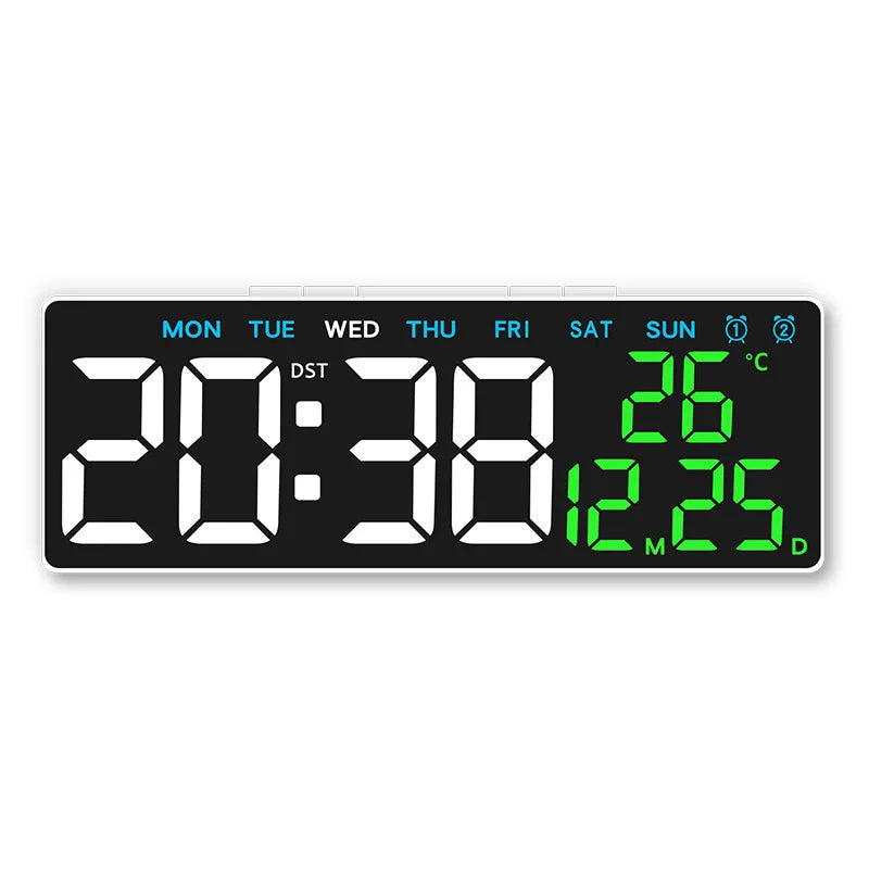 Digital Led Alarm Clock Temperature Date and Week Display Table Clock Night Mode Brightness Adjustable Electronic Alarm Clocks