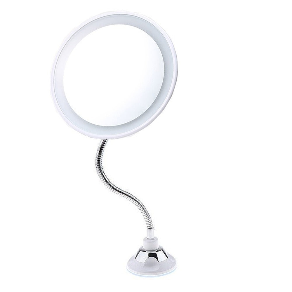 10X LED Mirror Makeup Mirror Flexible Mirror illuminated Magnifying Vanity Mirrors with Light Make up Miroir Bathroom Mirrors