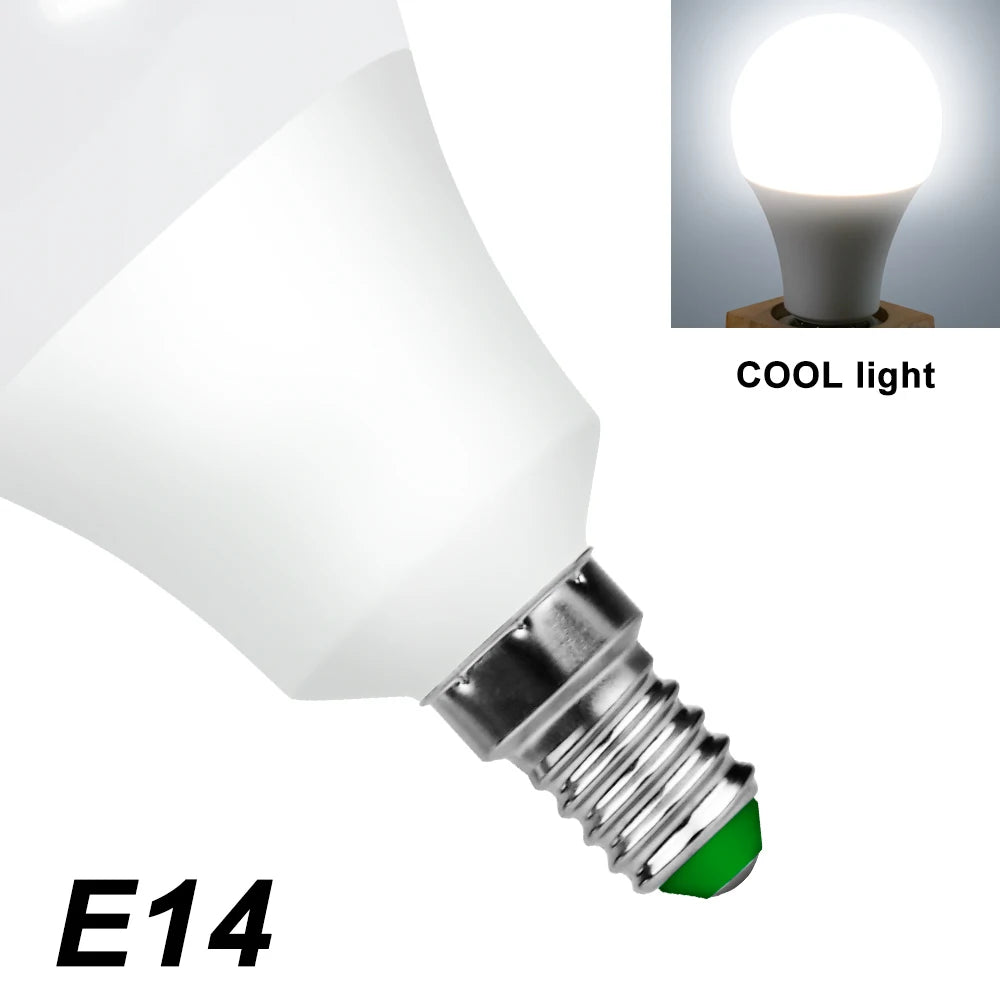 LED Bulb E27 Lamp 220V Lights E14 Spotlight 240V Lampada Leds Chandeliers 3W 6W 9W 12W 15W 18W 20W Bombillas For Home Ampoule