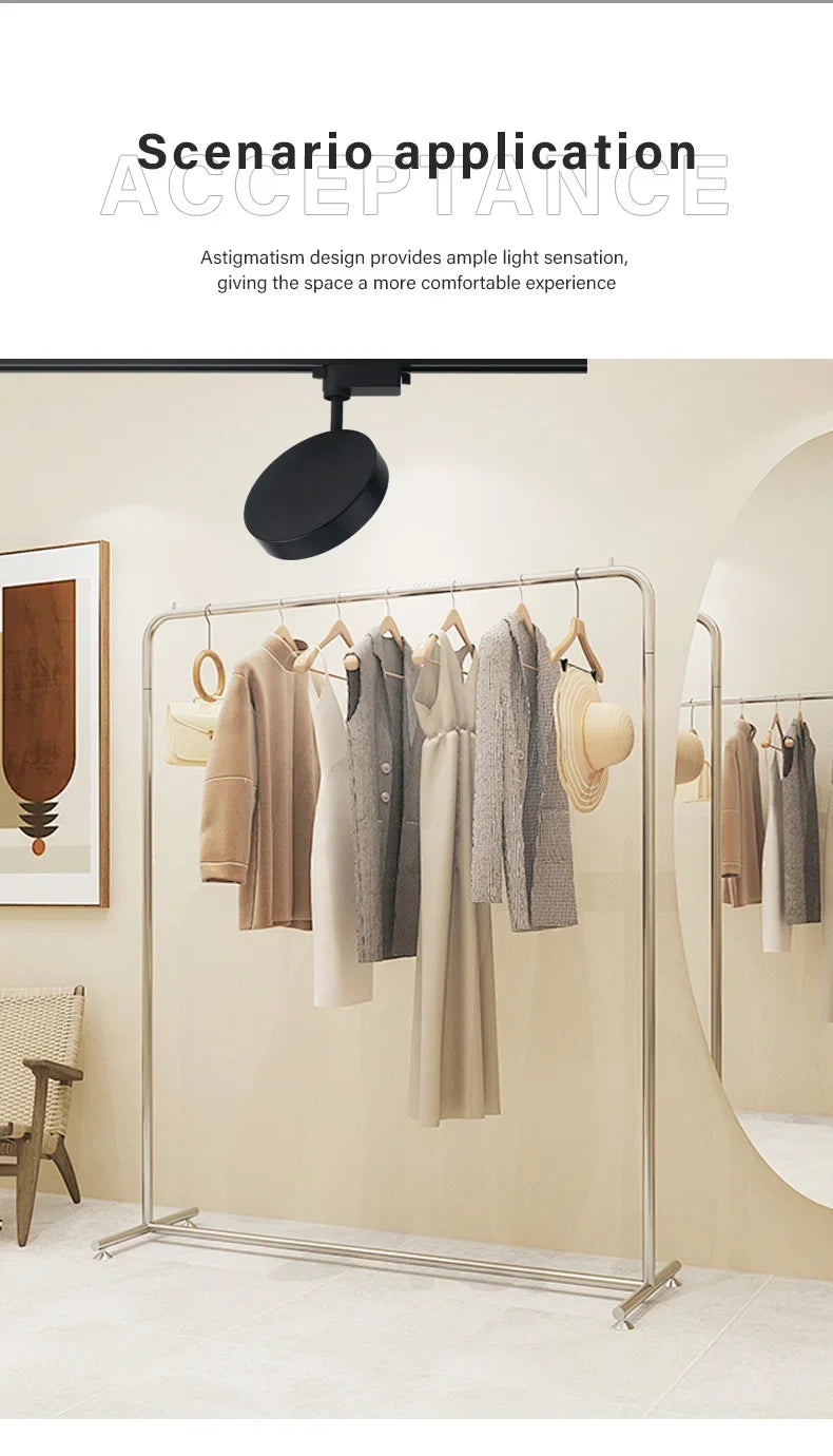 2 Wires Set LED Track Light AC220V-240V 12w 18W 24W Black Aluminum Track Lighting Rail Spot Led For Home Kitchen Clothing Shop