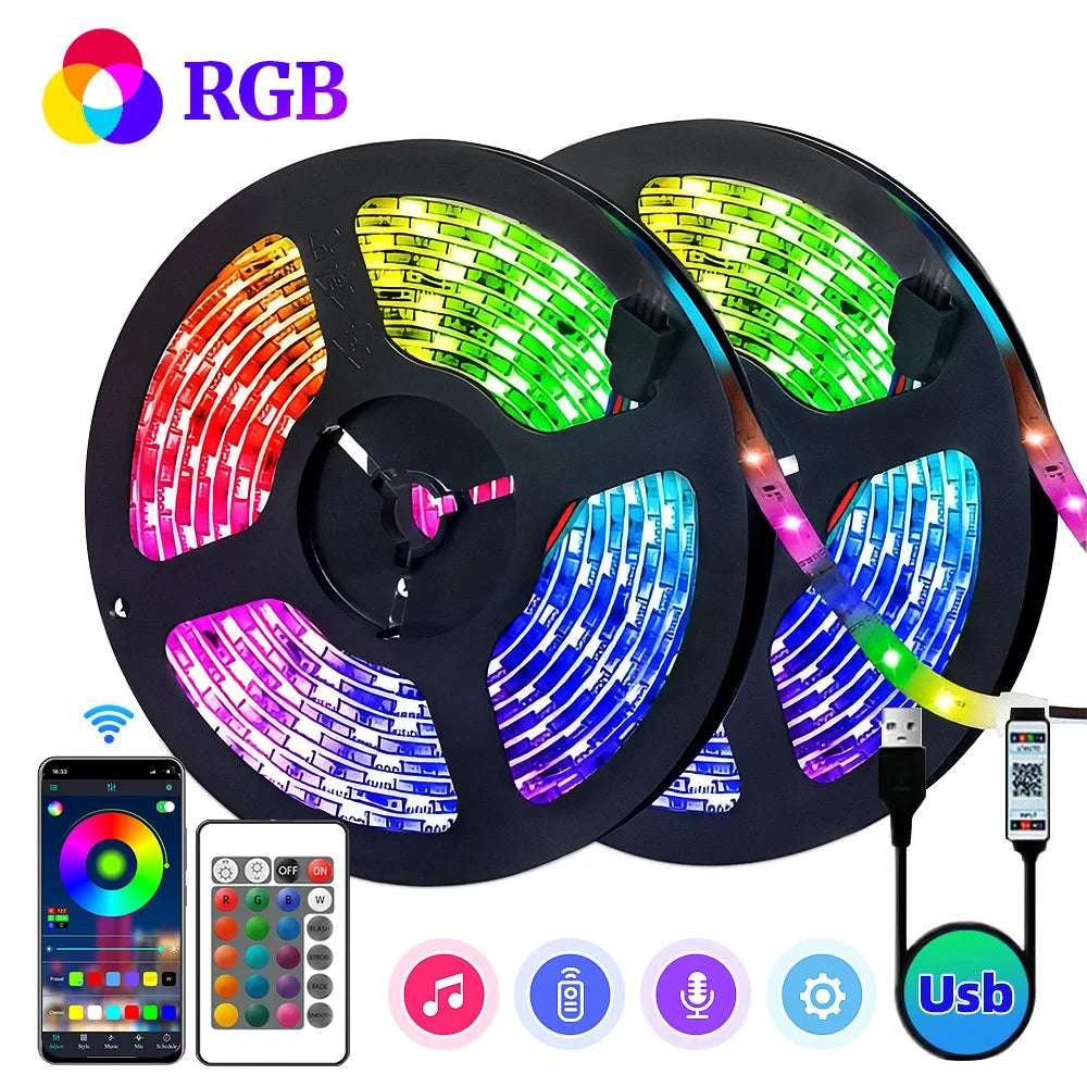Bandes LED Multicolores RGB 5050 - Éclairage Décoratif Ultra-Lumineux pour la Maison