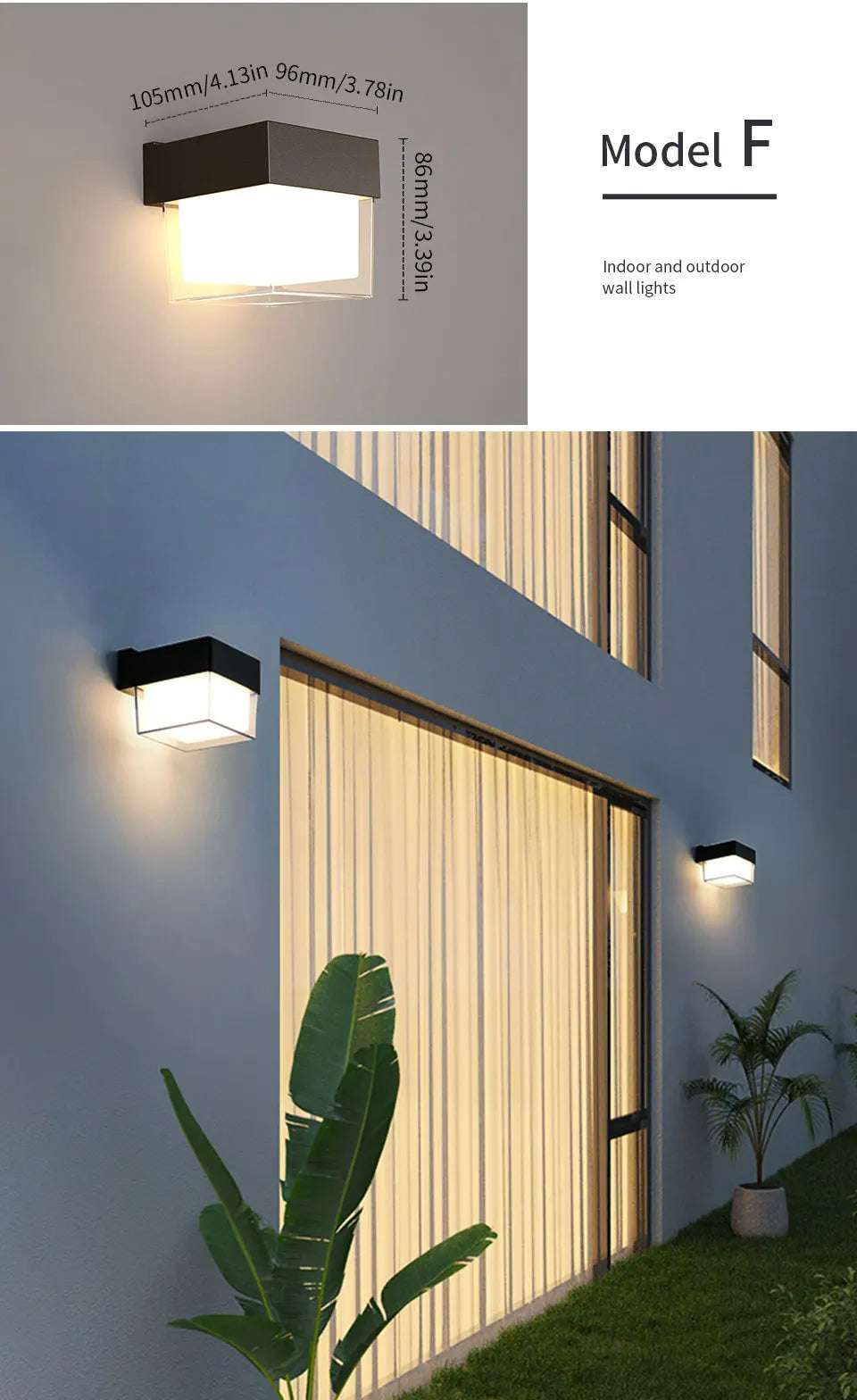 LED Outdoor Wall Light PIR Motion Sensor Wall lamp AC110V 220V Waterproof Modern Indoor Home Balcony Porch Garden Decoration