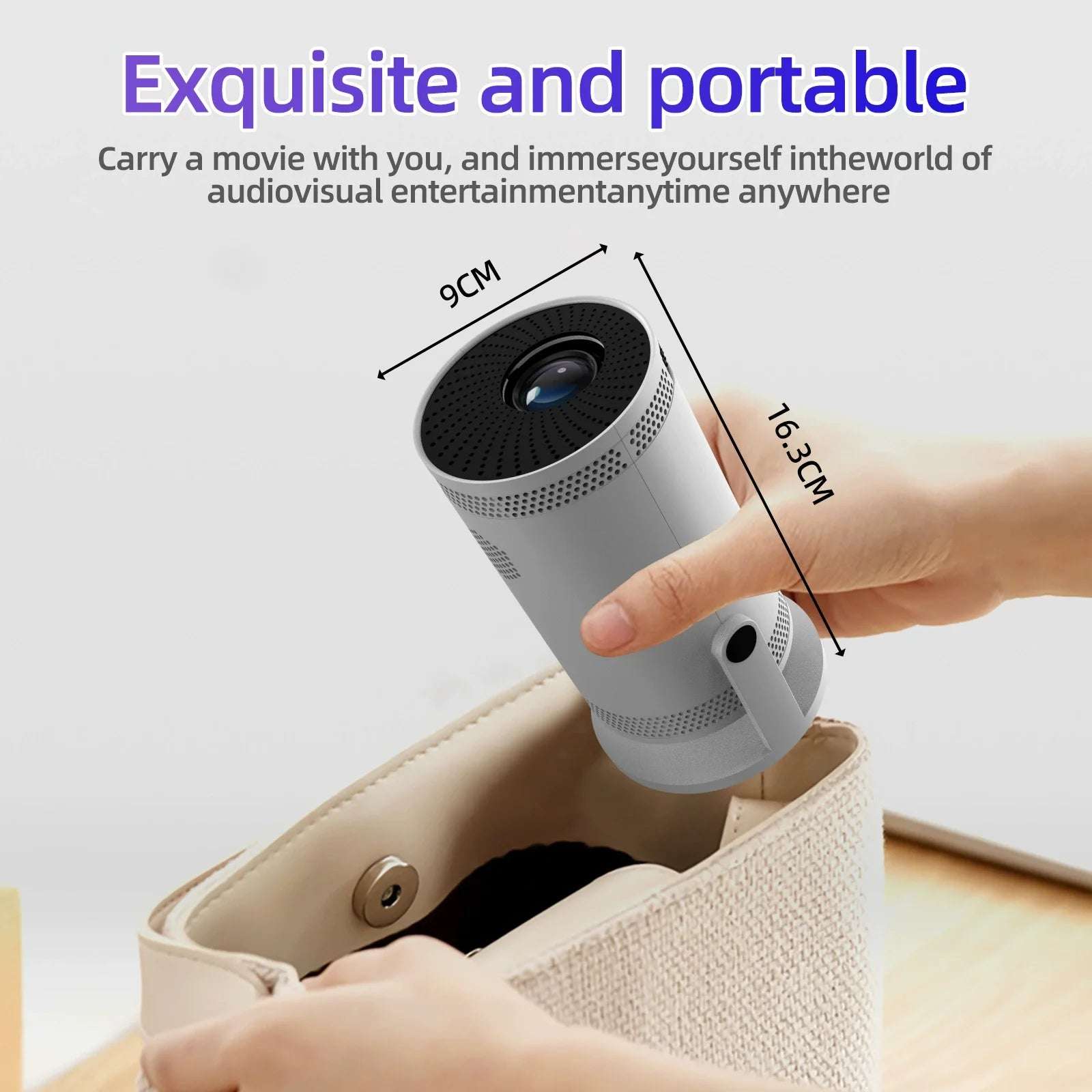 Projecteur de Cinéma Maison HOT FY300 - Support 4K, Dual Wifi6, Luminosité 260 ANSI et Rotation Flexible 180°