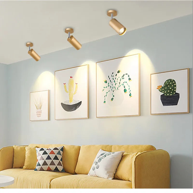 Dimmable LED downlight spot light 7w9W 12W Image wall retro wall lamp AC90V-260V ceiling lamp GU10 Indoor replaceable bulb
