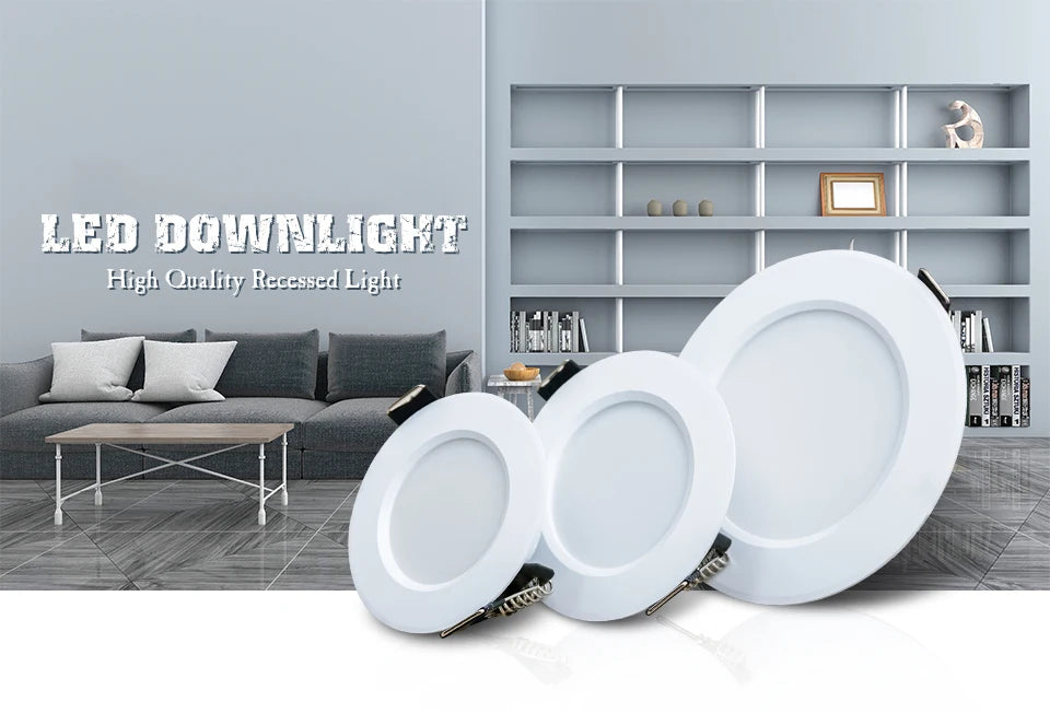 1-10pcs Led Recessed Downlight AC 220V Led Decoration Round Ceiling Lamp 3W 5W 7W 9W 12W 15W LED Spot Light FOR Indoor Lighting