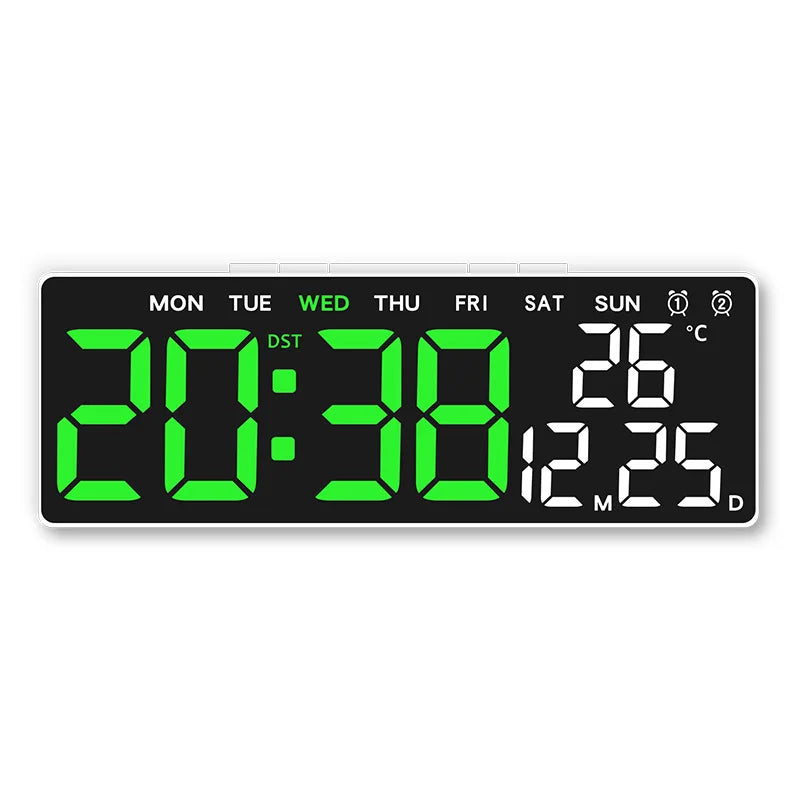 Digital Led Alarm Clock Temperature Date and Week Display Table Clock Night Mode Brightness Adjustable Electronic Alarm Clocks