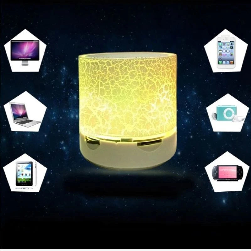 LED Light Crack Wirless Bluetooth Speaker Outdoor Sound Box Small Protable Speaker for All Smartphones MP3 Music Sound Column
