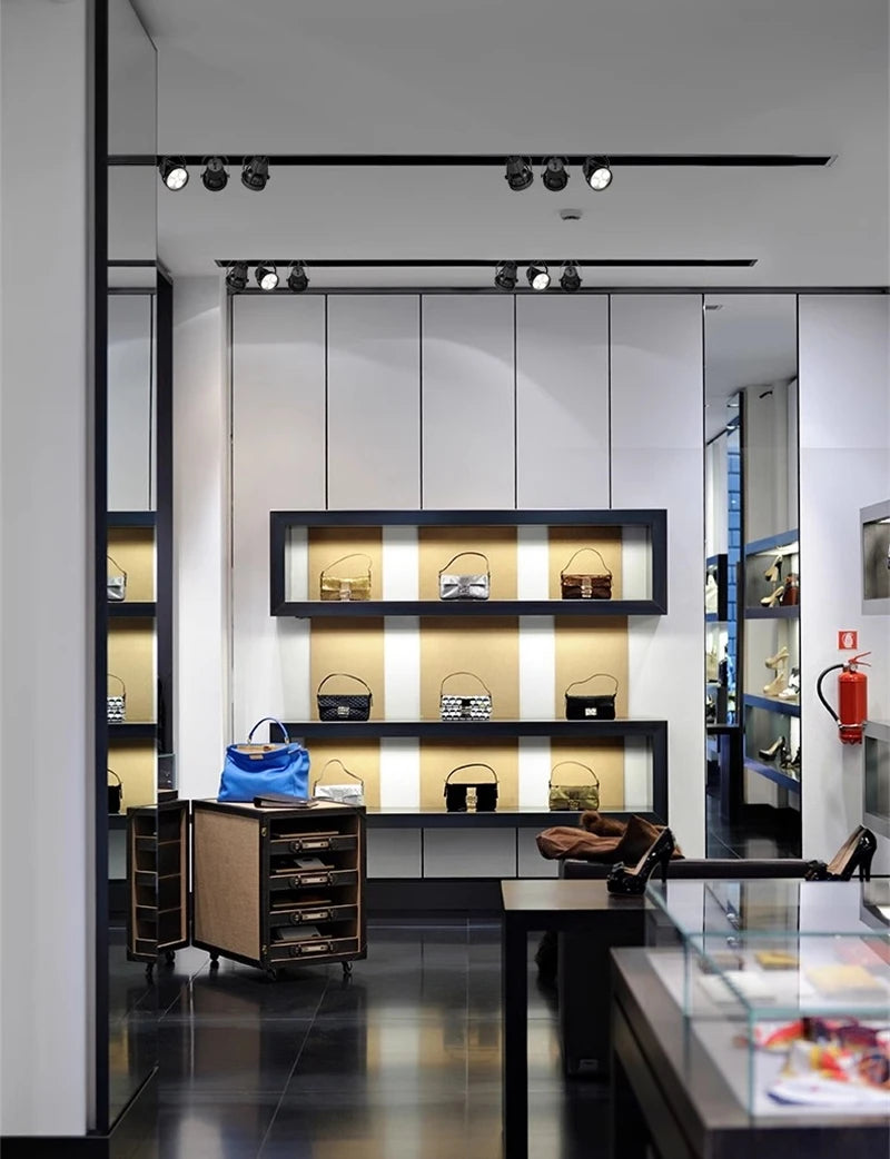 PAR30 LED E27 Track Light Bracket Base 2-Wires Rail Ceiling Lamps Holder Clothing Store Living Room Replaceable Spotlight Socket