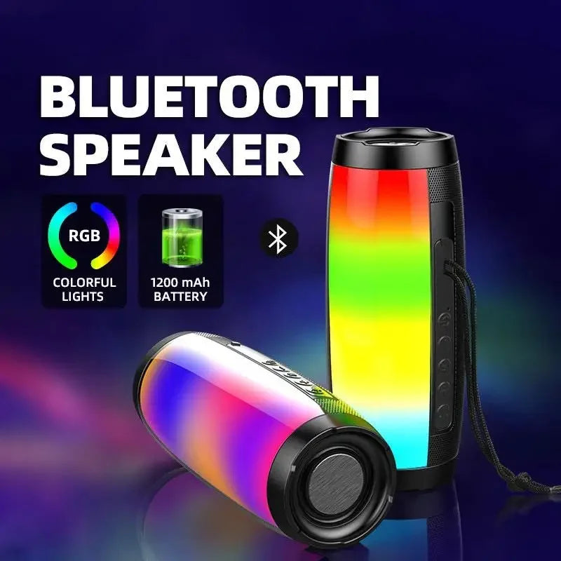 Lanfy# BT-1202 Portable Bluetooth Speaker with Colorful 360 LED Light Show