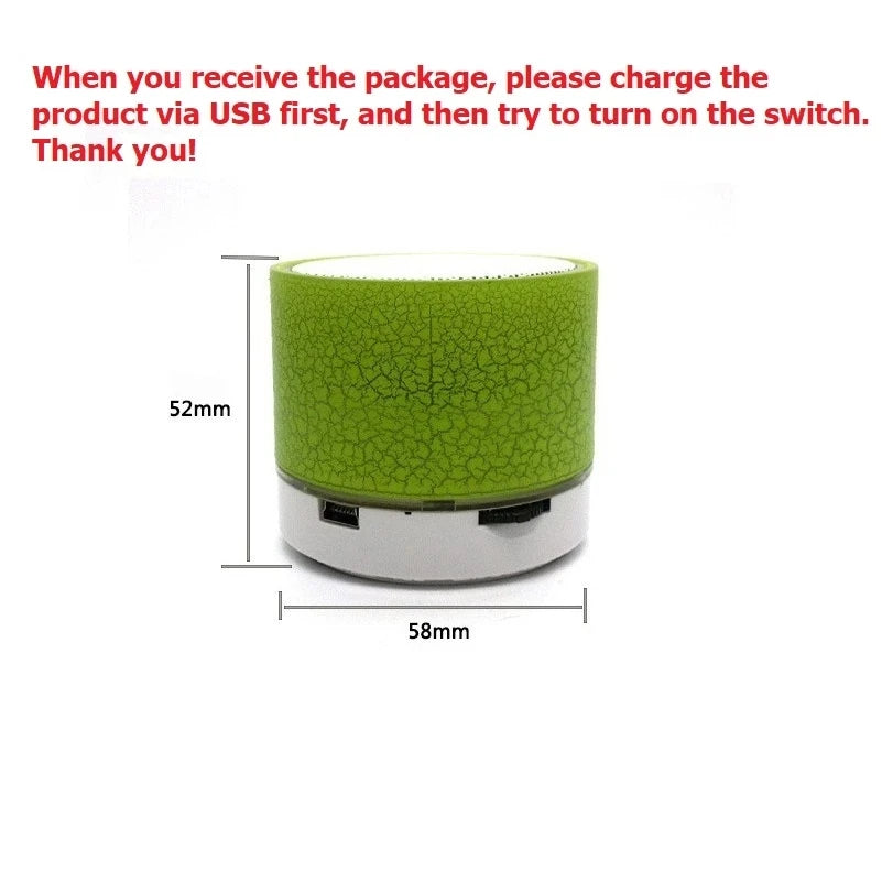 LED Light Crack Wirless Bluetooth Speaker Outdoor Sound Box Small Protable Speaker for All Smartphones MP3 Music Sound Column