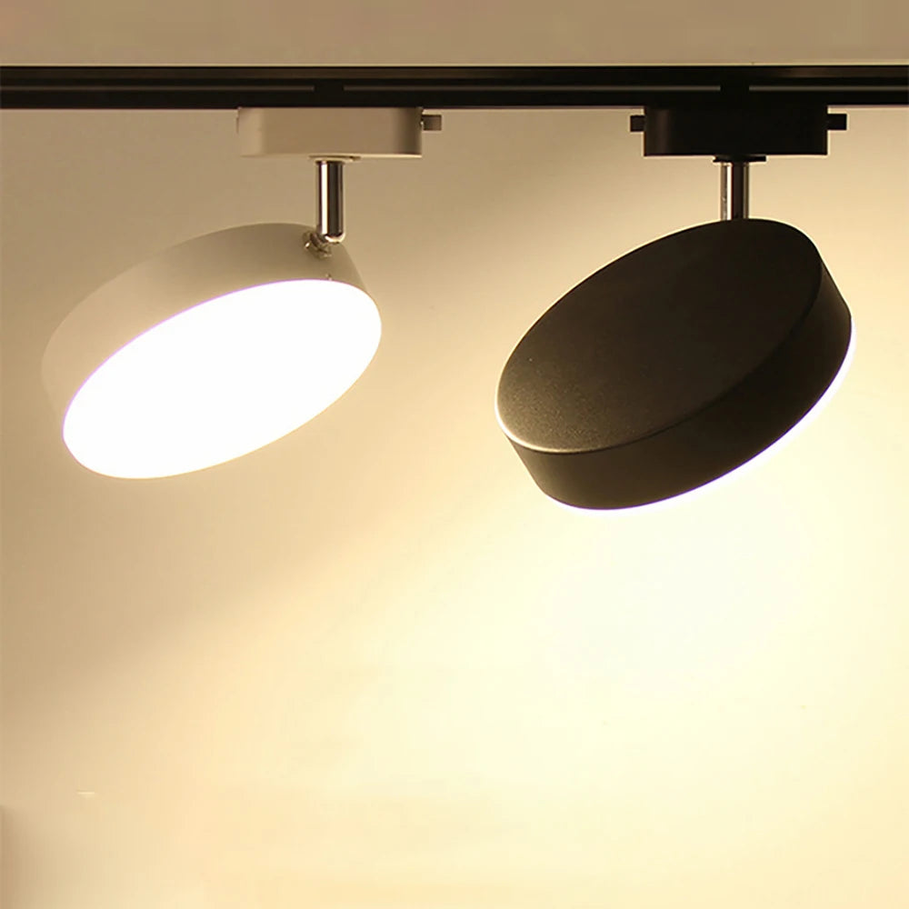 2 Wires Set LED Track Light AC220V-240V 12w 18W 24W Black Aluminum Track Lighting Rail Spot Led For Home Kitchen Clothing Shop