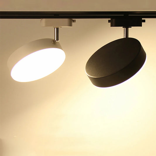 2 Wires Set LED Track Light AC220V-240V 12w 18W 24W Black Aluminum Track Lighting Rail Spot Led For Home Kitchen Clothing Shop