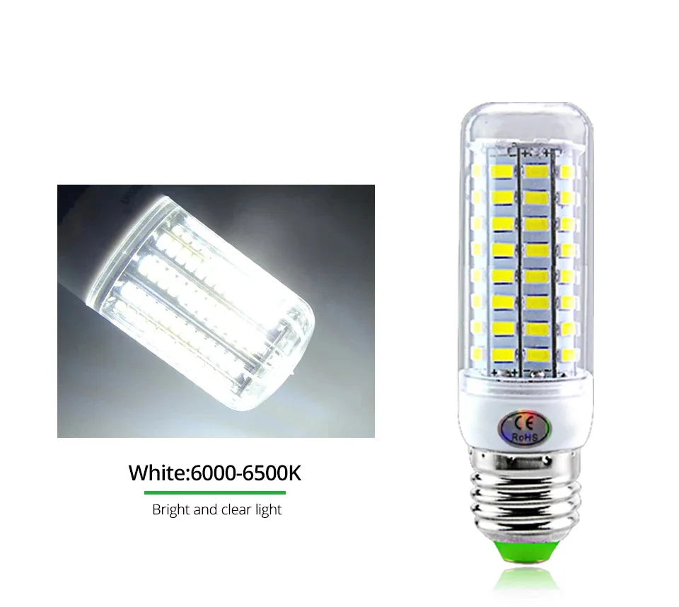 E27 LED Lamp E14 LED SMD 5730 220V Corn Light Bulbs 24 36 56 72LEDs Lamparas LED Chandelie For Home Decoration Ampoule Led Light