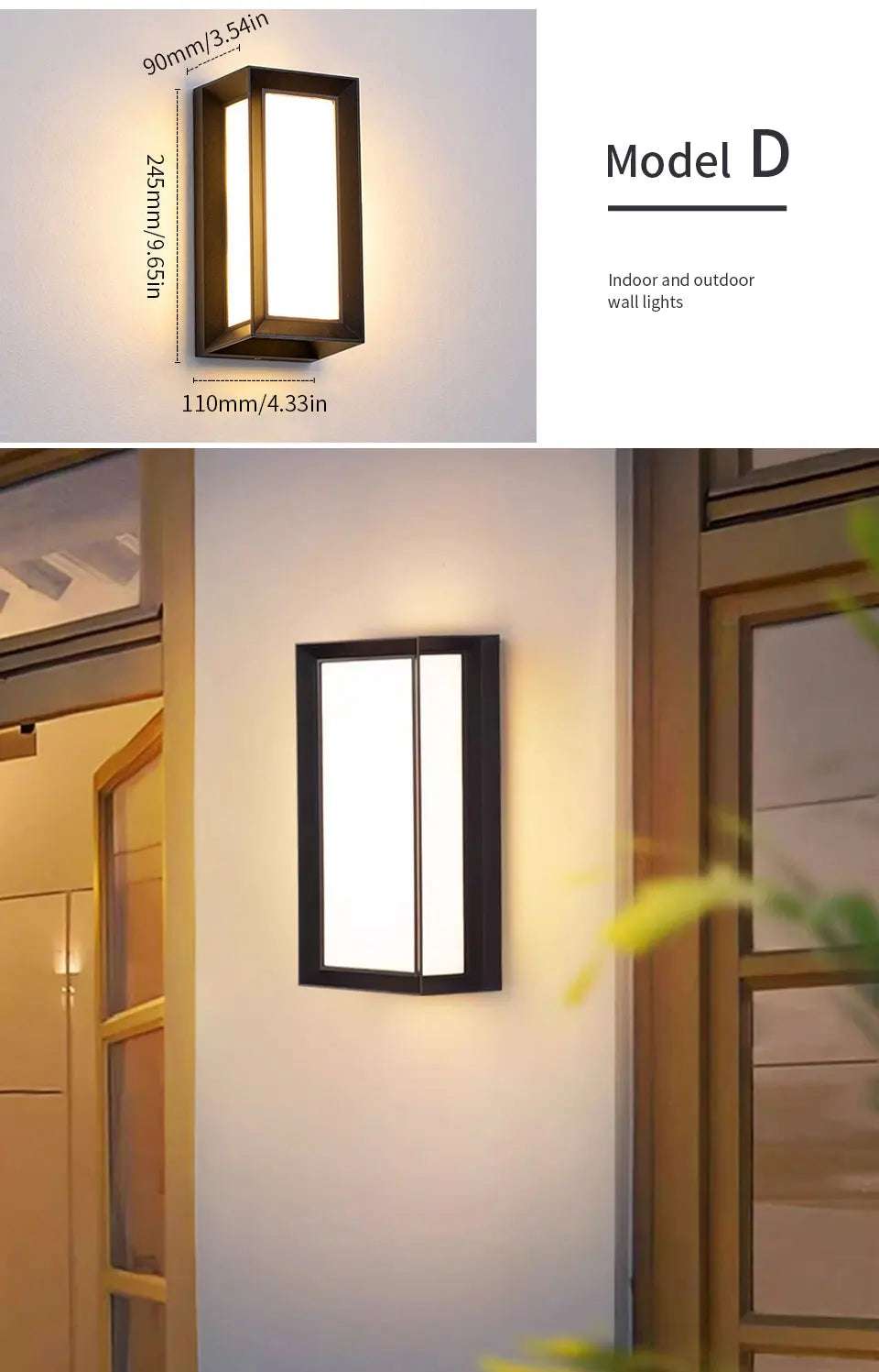 LED Outdoor Wall Light PIR Motion Sensor Wall lamp AC110V 220V Waterproof Modern Indoor Home Balcony Porch Garden Decoration