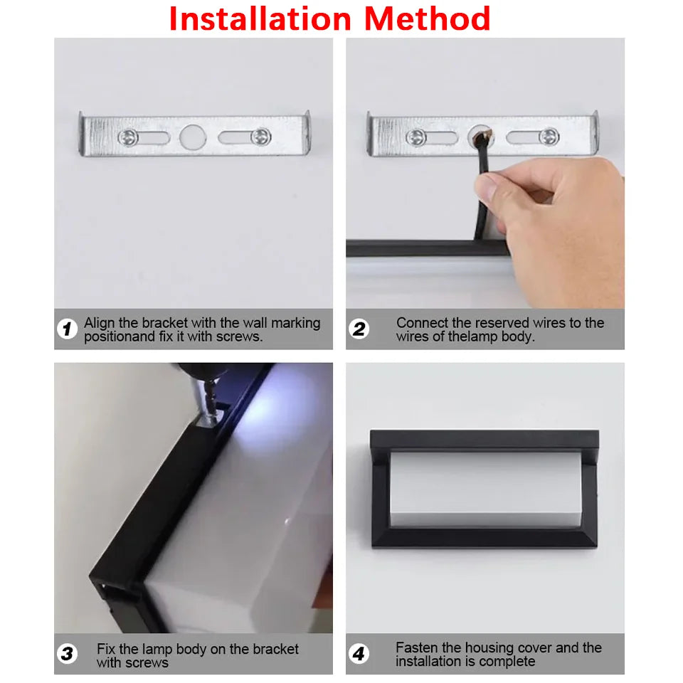 LED Outdoor Wall Light PIR Motion Sensor Wall lamp AC110V 220V Waterproof Modern Indoor Home Balcony Porch Garden Decoration