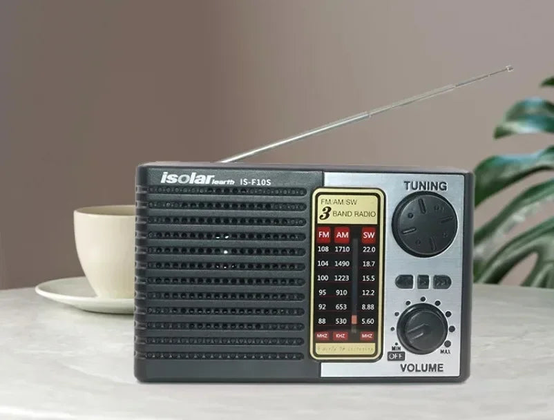Wireless Bluetooth Speaker LED Flashlight FM AM SW Radio Solar Charging Emergency Radio TF Card Full Band High Sensitivity